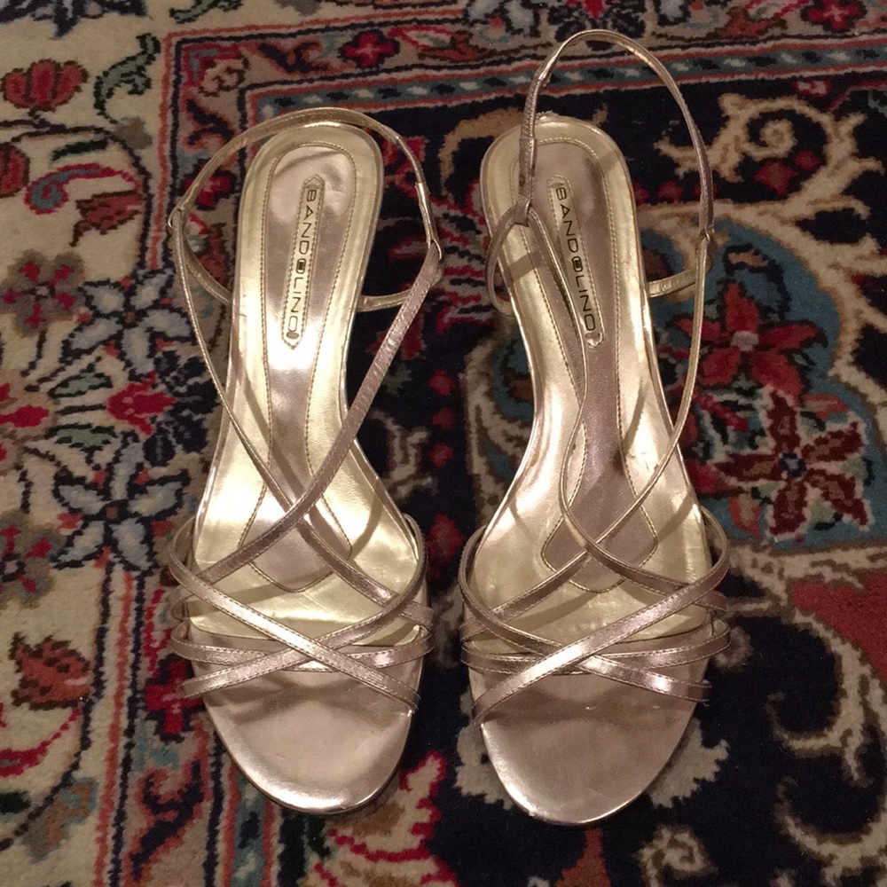 Bandolino Gold Cream Heels